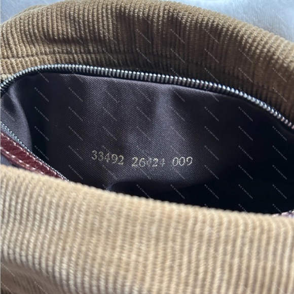 Vintage Fendi Brown Corduroy Baguette Bag - Picture 6 of 16